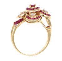 Ring 750/18K Gold 2,8 ct Diamant Rubin Ehering - Bild 7