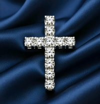 Kreuzanhänger 585 Gold 0,5 ct Diamant Moncara - Bild 4