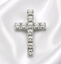 Kreuzanhänger 585 Gold 0,5 ct Diamant Moncara - Bild 5