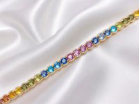 Armreif 750 Gold Saphir 12,99ct Diamant 0,61ct - Bild 6