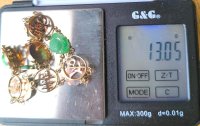 Armreif 585 Gold Buddha Jade 19 cm - Bild 6