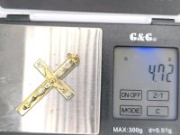 Kreuzanhänger 750 Gold mit 0,6 ct Diamant - Bild 7