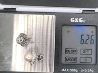 Ohrringe Stecker 750 Gold 1,2 ct Diamant Perle - Bild 6