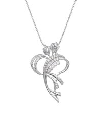 Anhänger 750 Gold Blume 0,67 ct Diamant - Bild 3