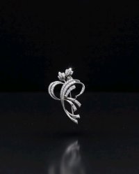 Anhänger 750 Gold Blume 0,67 ct Diamant - Bild 5