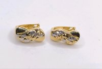 Creolen 585 Gelbgold 14 Karat Ohrringe - Bild 1