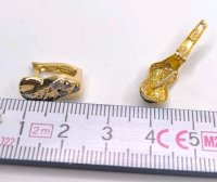 Creolen 585 Gelbgold 14 Karat Ohrringe - Bild 3