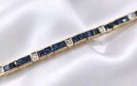 Armband 585 Gold Diamanten 0,3ct Saphire 6ct - Bild 2