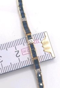 Armband 585 Gold Diamanten 0,3ct Saphire 6ct - Bild 3