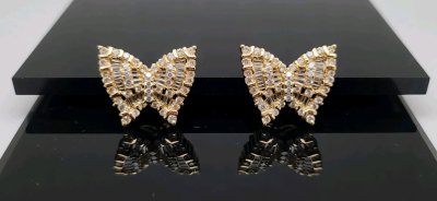 Ohrringe 750 Gold Creolen 1,6 ct Diamant