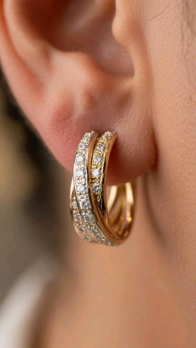 Diamant-Ohrringe 585 Gelbgold 1,44 ct
