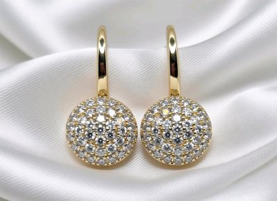 Diamant-Ohrringe 585 Gold 0,81 ct F-H VVS