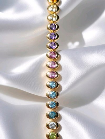 Armreif 585 Gold Citrin Amethyst 2,67 ct