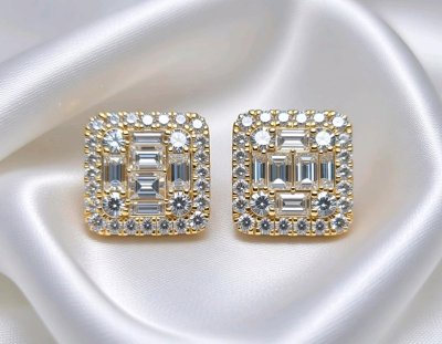 Ohrringe 585 Gold Creolen Diamant 0,82 ct