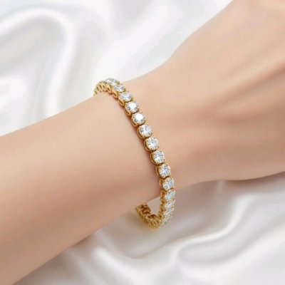 Tennisarmband 750 Gold 1 ct Diamant 18 cm