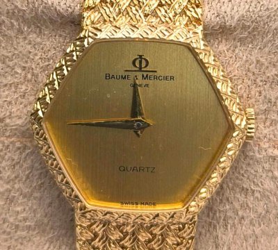 Vintage Uhr Baume & Mercier 750 Gold