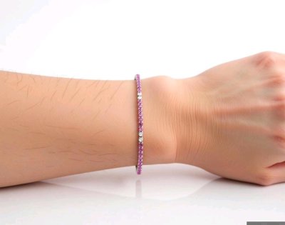 Armband 750 Gold mit Rubin & Diamant 1,41 ct