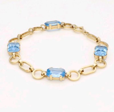 Armreif 585 Gelbgold mit Spinell, ca. 5 ct