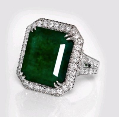 Verlobungsring 585 Gold mit Smaragd & Diamant