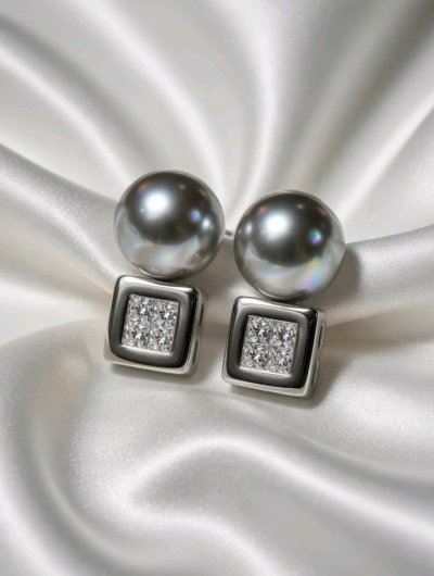Ohrstecker 750 Gold Diamant 0,8 ct Perle