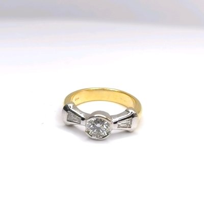 Verlobungsring 750 Gold 1.2 ct Diamant F-G