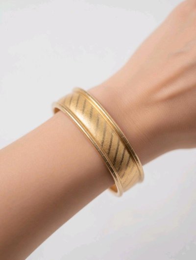 Massiver Armreif 750 Gelbgold 18K breit
