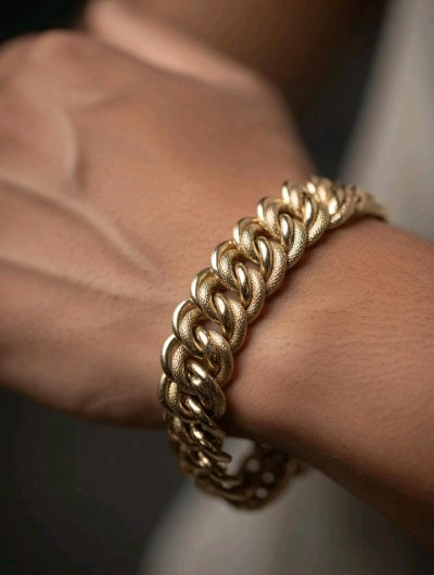 Armreif 750 Gold massiv breit 18 Karat