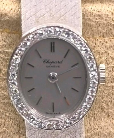 Chopard Uhr 750 Weißgold Diamanten Box