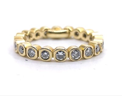 Ring 585 Gold Infinity Memory 1ct Diamant