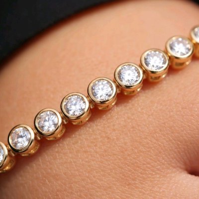Tennisarmband 750 Gold 2,8 ct Diamant 18 cm