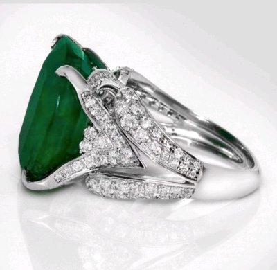 Verlobungsring 585 Gold Smaragd Diamant