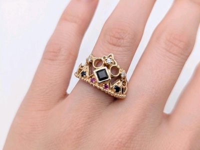 Ring 585 Gelbgold Rubin 0,3 ct Diamant 0,05 ct